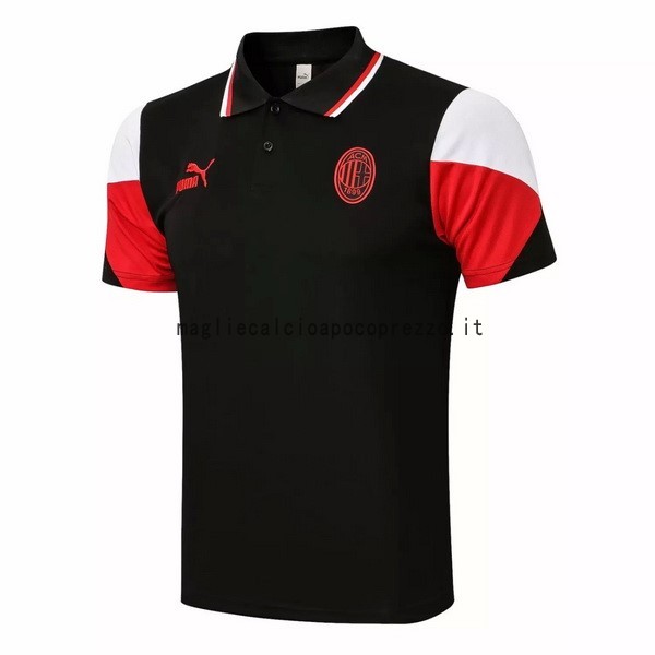 Polo AC Milan 2021 2022 Nero Rosso Bianco