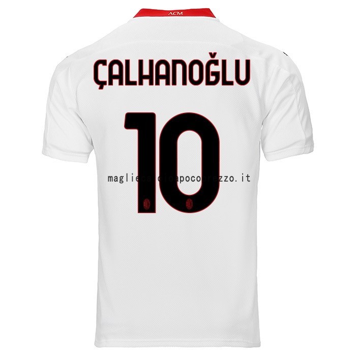 NO.10 Calhanoglu Seconda Maglia AC Milan 2020 2021 Bianco