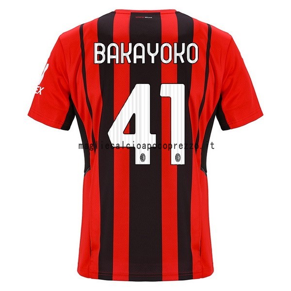 NO.41 Bakayoko Prima Maglia AC Milan 2021 2022 Rosso