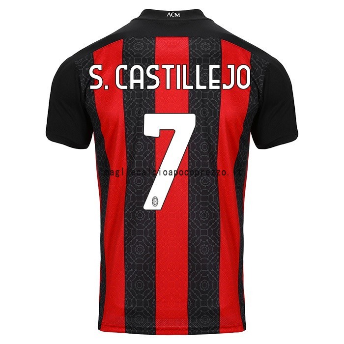 NO.7 S.Castillejo Prima Maglia AC Milan 2020 2021 Rosso