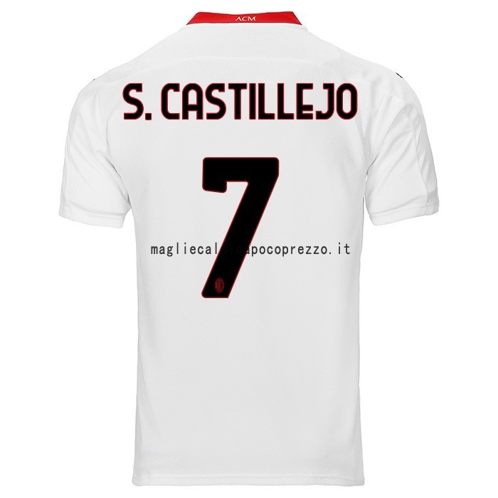 NO.7 S.Castillejo Seconda Maglia AC Milan 2020 2021 Bianco