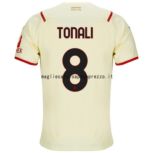 NO.8 Tonali Seconda Maglia AC Milan 2021 2022 Giallo
