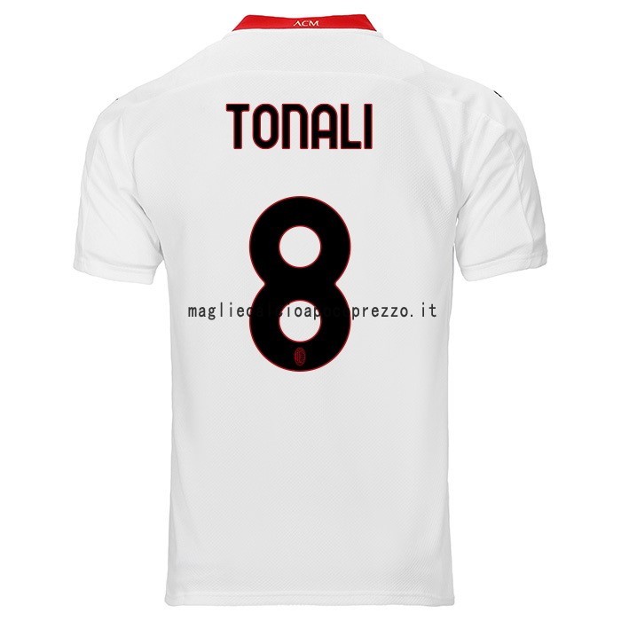 NO.8 Tonali Seconda Maglia AC Milan 2020 2021 Bianco