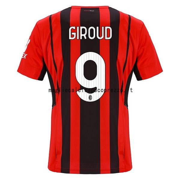 NO.9 Giroud Prima Maglia AC Milan 2021 2022 Rosso