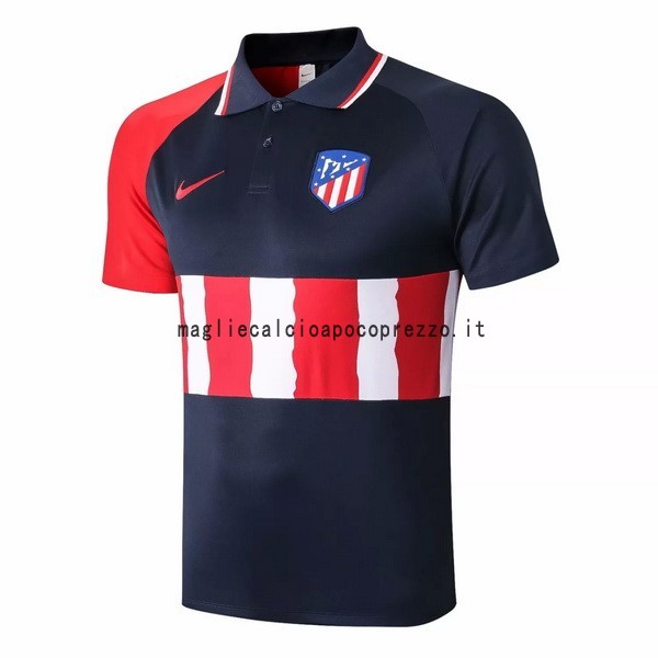 Polo Atlético Madrid 2020 2021 Nero Rosso