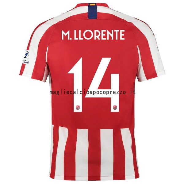 NO.14 M.Llorente Prima Maglia Atlético Madrid 2019 2020 Rosso