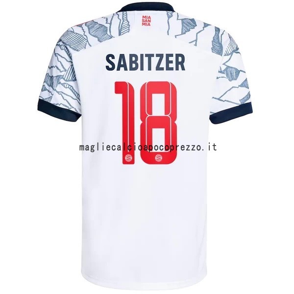 NO.18 Sabitzer Terza Maglia Bayern München 2021 2022 Bianco