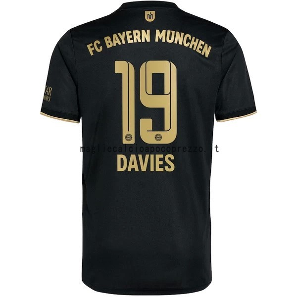NO.19 Davies Seconda Maglia Bayern München 2021 2022 Nero
