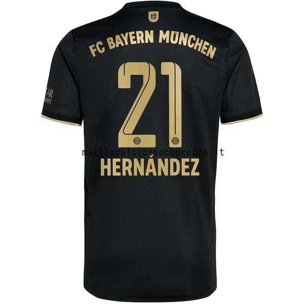 NO.21 Hernández Seconda Maglia Bayern München 2021 2022 Nero
