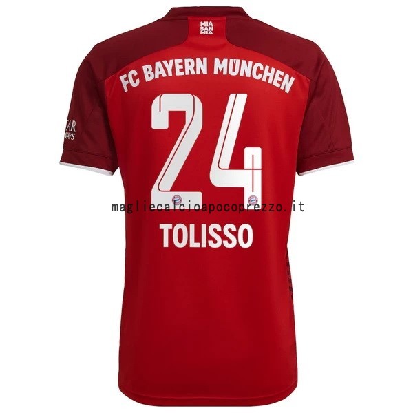 NO.24 Tolisso Prima Maglia Bayern München 2021 2022 Rosso