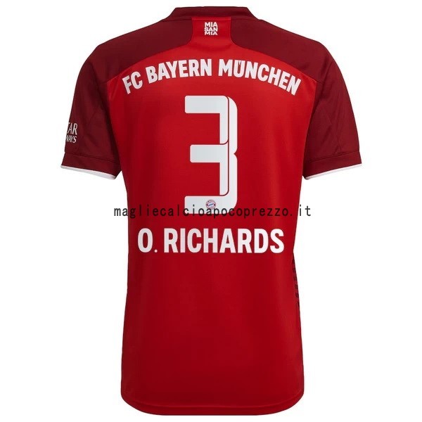 NO.3 O. Richards Prima Maglia Bayern München 2021 2022 Rosso