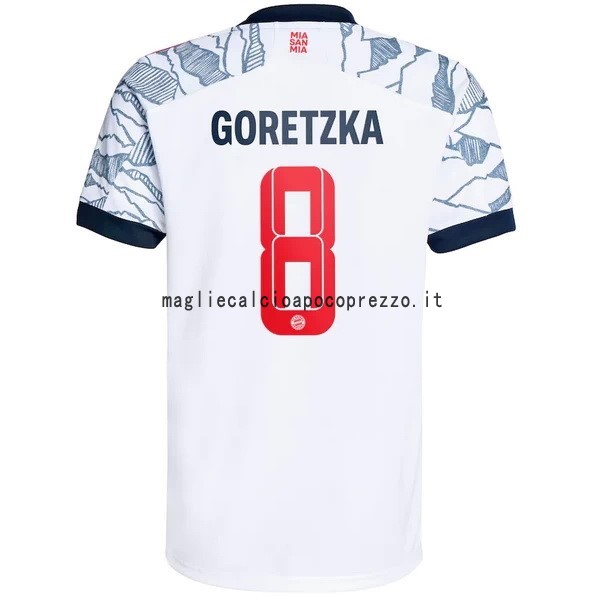 NO.8 Goretzka Terza Maglia Bayern München 2021 2022 Bianco