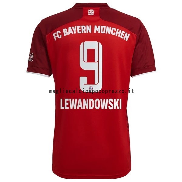 NO.9 Lewandowski Prima Maglia Bayern München 2021 2022 Rosso