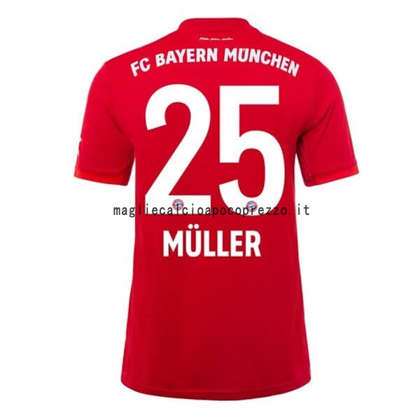 NO.25 Muller Prima Maglia Bayern München 2019 2020 Rosso