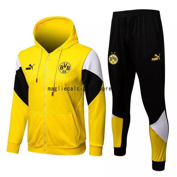 Giacca Felpa Cappuccio Borussia Dortmund 2021 2022 Giallo Nero