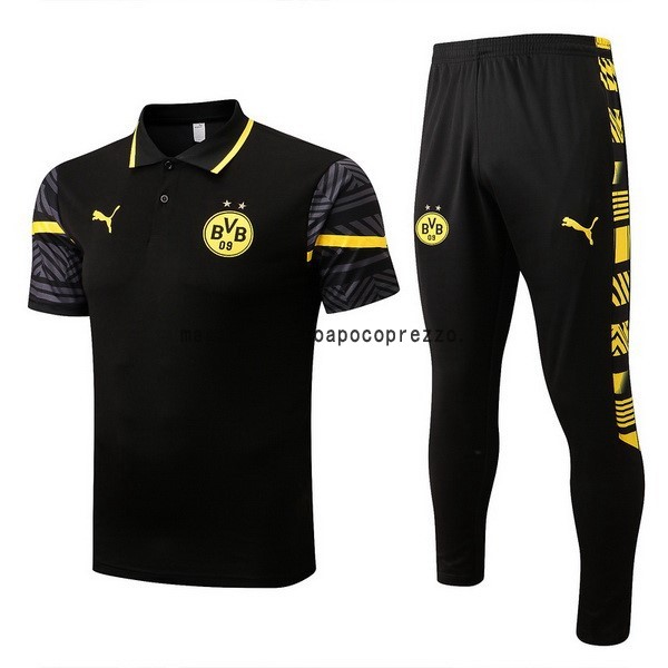 Set Completo Polo Borussia Dortmund 2022 2023 Nero I Giallo