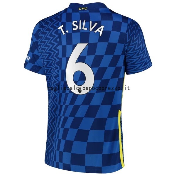 NO.6 T. Silva Prima Maglia Chelsea 2021 2022 Blu