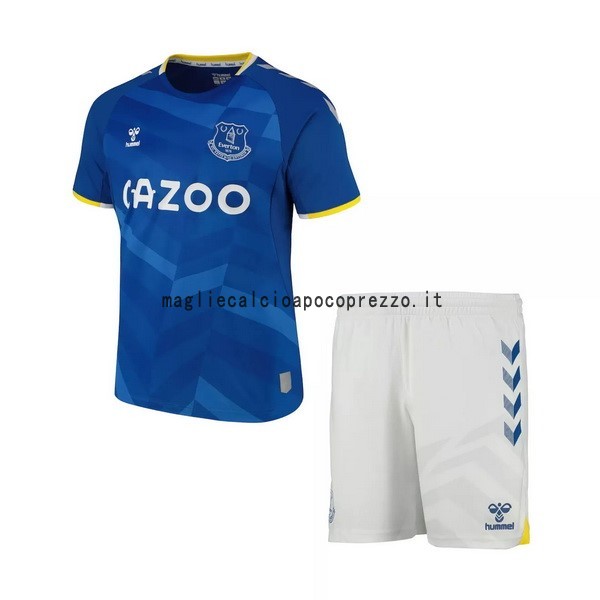 Prima Set Completo Bambino Everton 2021 2022 Blu Bianco
