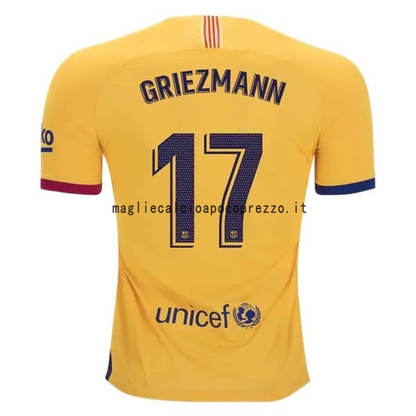 NO.17 Griezmann Seconda Maglia Barcellona 2019 2020 Giallo