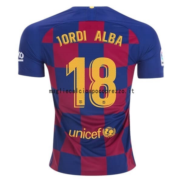 NO.18 Jordi Alba Prima Maglia Barcellona 2019 2020 Blu Rosso