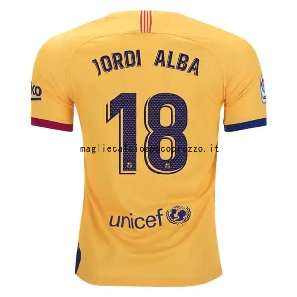 NO.18 Jordi Alba Seconda Maglia Barcellona 2019 2020 Giallo