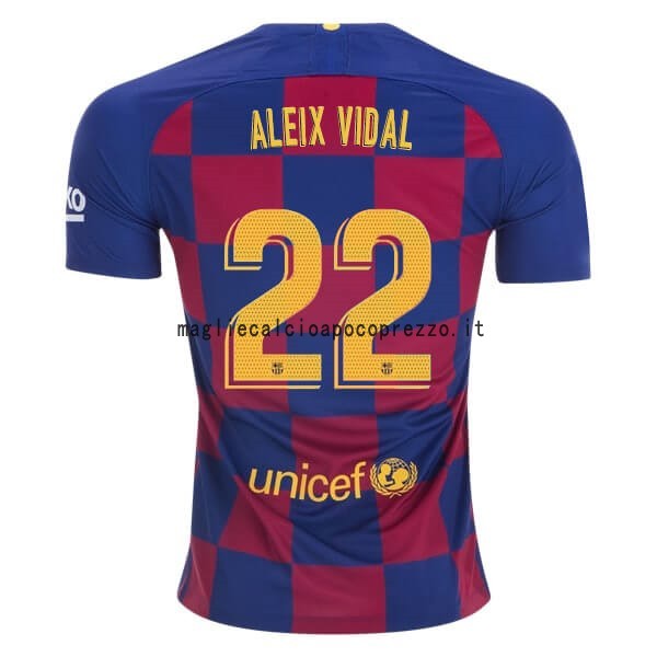 NO.22 Aleix Vidal Prima Maglia Barcellona 2019 2020 Blu Rosso