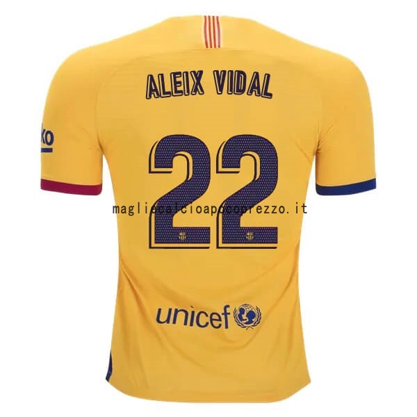 NO.22 Aleix Vidal Seconda Maglia Barcellona 2019 2020 Giallo
