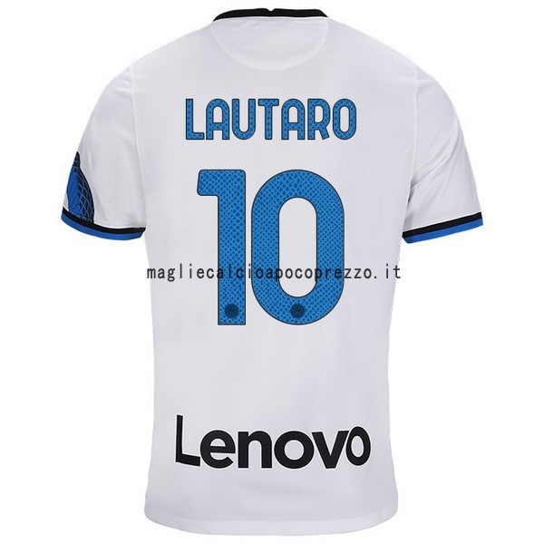 NO.10 Lautaro Seconda Maglia Inter Milán 2021 2022 Bianco