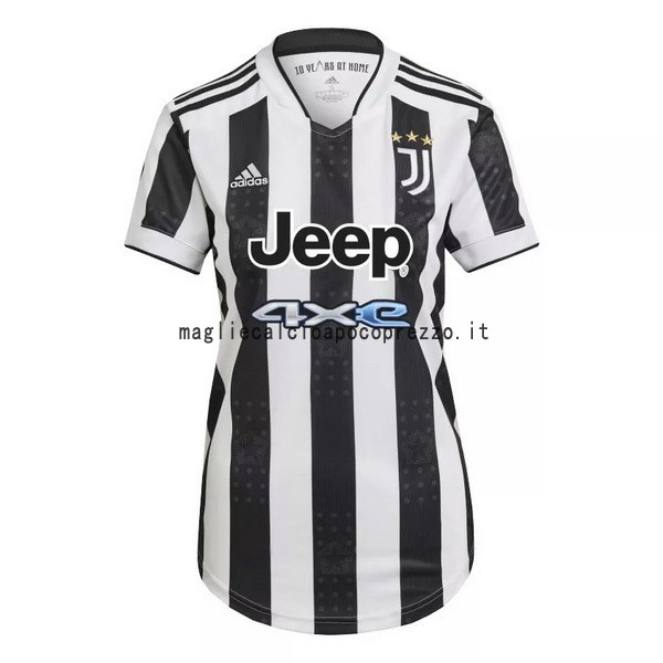 Prima Maglia Donna Juventus 2021 2022 Nero Bianco