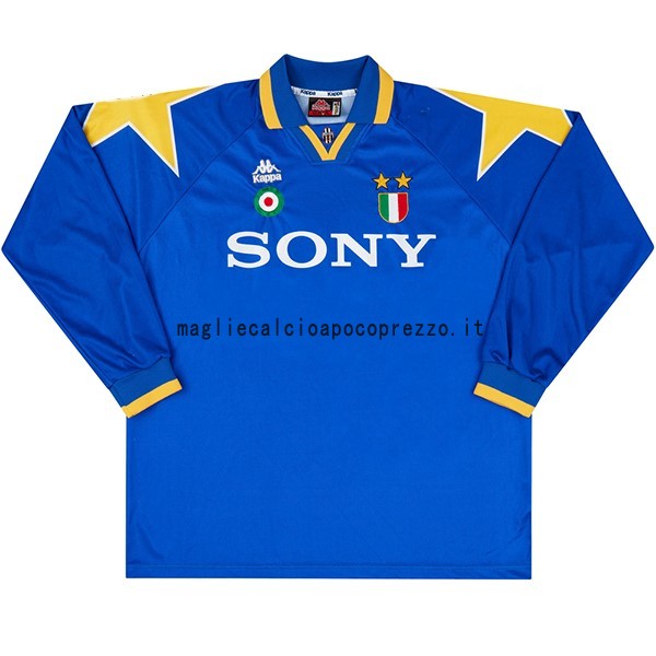 Seconda Manica lunga Juventus Retro 1995 1996 Blu