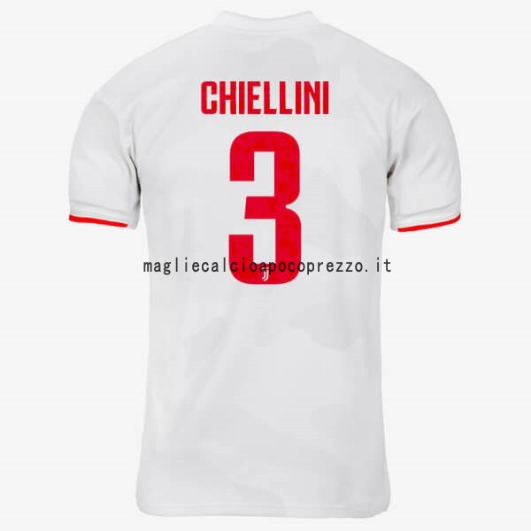 NO.3 Chiellini Seconda Maglia Juventus 2019 2020 Grigio Bianco