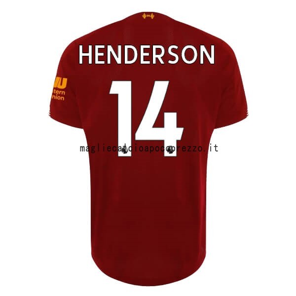 NO.14 Henderson Prima Maglia Liverpool 2019 2020 Rosso