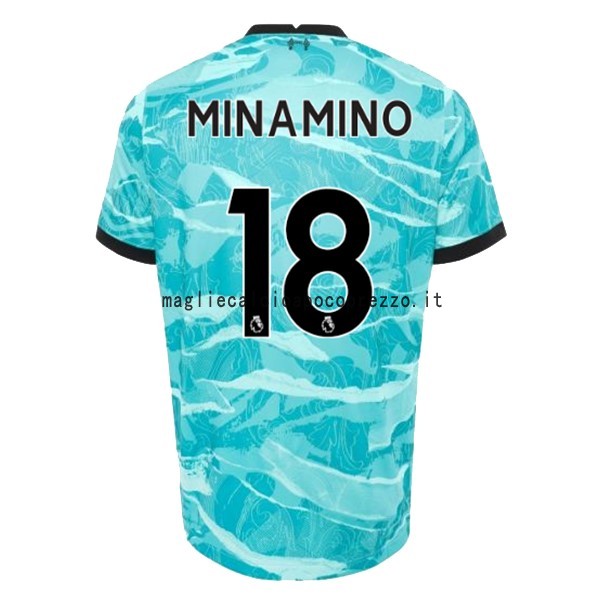 NO.18 Minamino Seconda Maglia Liverpool 2020 2021 Blu
