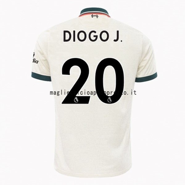NO.20 Diogo Jota Seconda Maglia Liverpool 2021 2022 Bianco