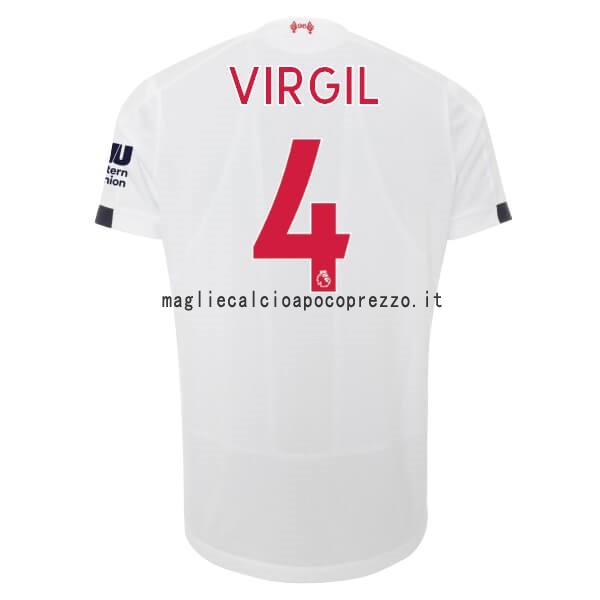 NO.4 Virgil Seconda Maglia Liverpool 2019 2020 Bianco