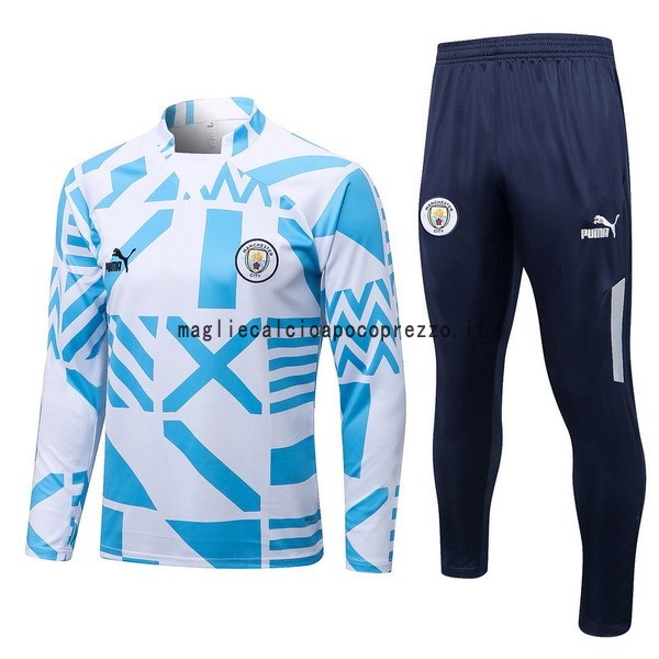 Giacca Manchester City 2022 2023 Blu Bianco