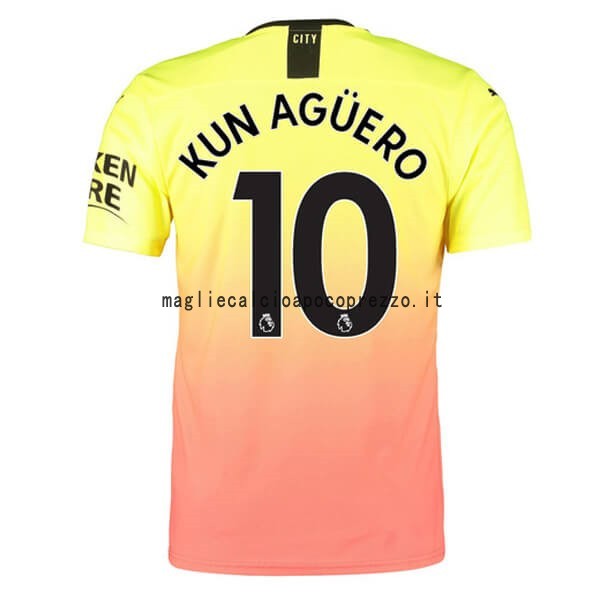 NO.10 Kun Aguero Terza Maglia Manchester City 2019 2020 Arancione