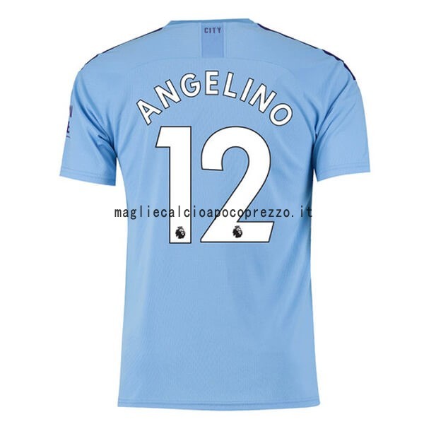NO.12 Angelino Prima Maglia Manchester City 2019 2020 Blu