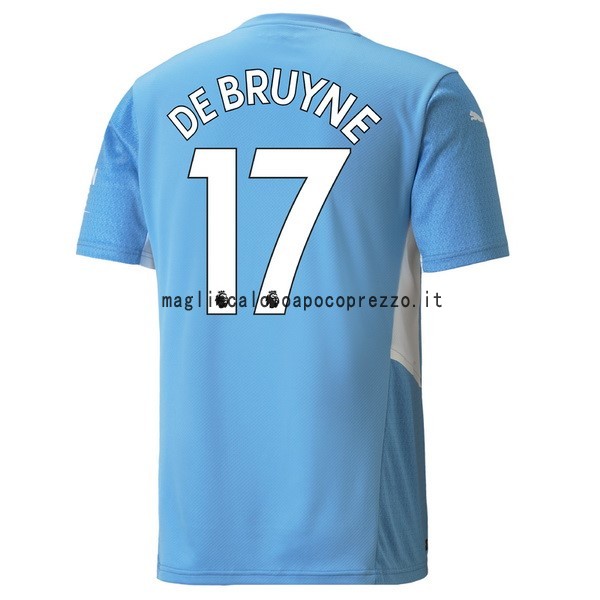 NO.17 De Bruyne Prima Maglia Manchester City 2021 2022 Blu