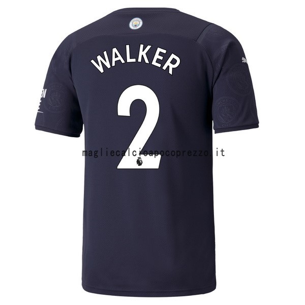 NO.2 Walker Terza Maglia Manchester City 2021 2022 Blu Navy