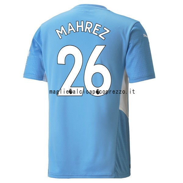 NO.26 Mahrez Prima Maglia Manchester City 2021 2022 Blu