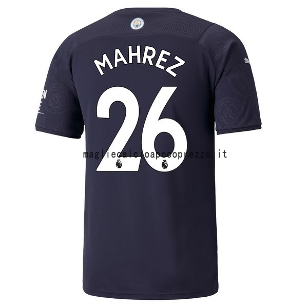 NO.26 Mahrez Terza Maglia Manchester City 2021 2022 Blu Navy