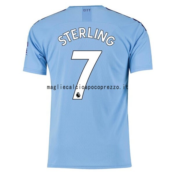 NO.7 Sterling Prima Maglia Manchester City 2019 2020 Blu