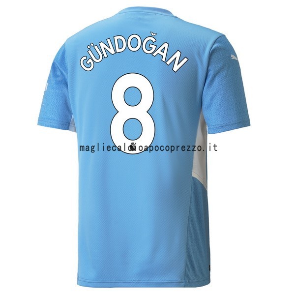 NO.8 Gundogan Prima Maglia Manchester City 2021 2022 Blu