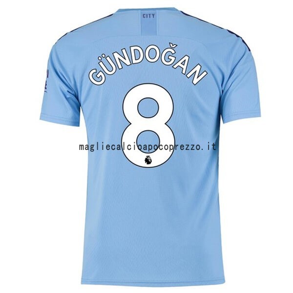 NO.8 Gundogan Prima Maglia Manchester City 2019 2020 Blu