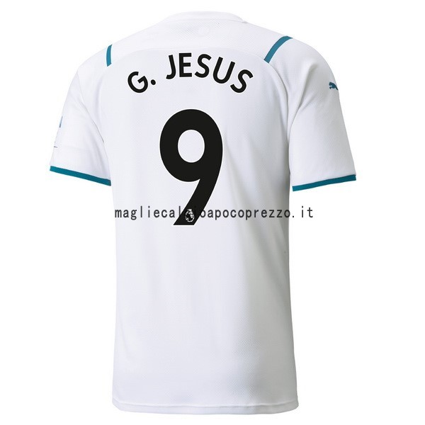 NO.9 G.Jesus Seconda Maglia Manchester City 2021 2022 Bianco
