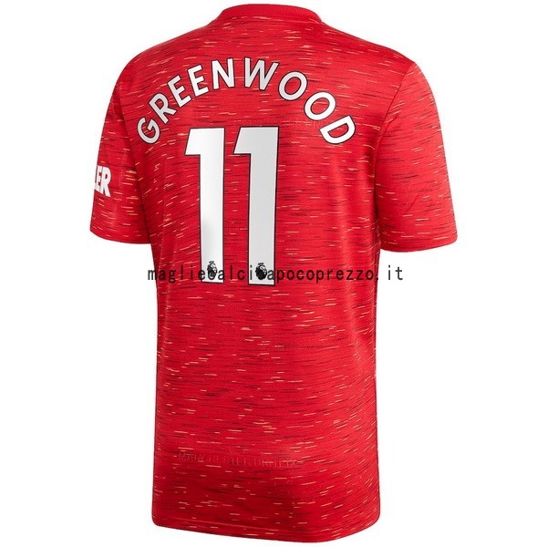 NO.11 Greenwood Prima Maglia Manchester United 2020 2021 Rosso