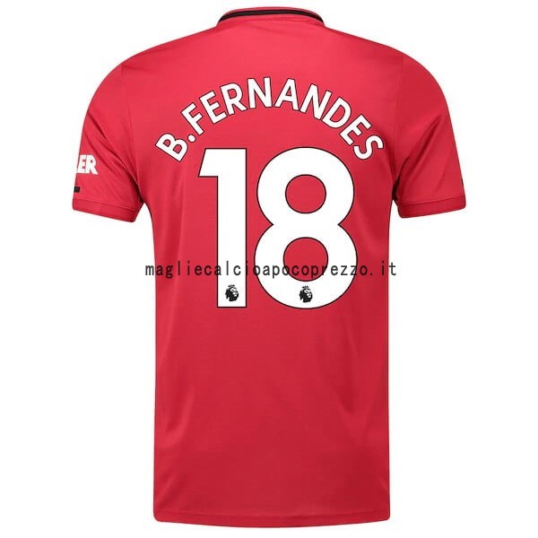 NO.18 B. Fernandes Prima Maglia Manchester United 2019 2020 Rosso