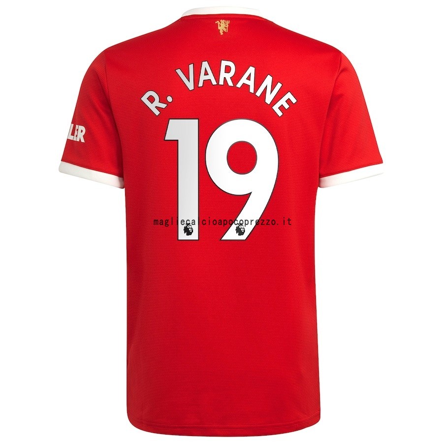 NO.19 R. Varane Prima Maglia Manchester United 2021 2022 Rosso