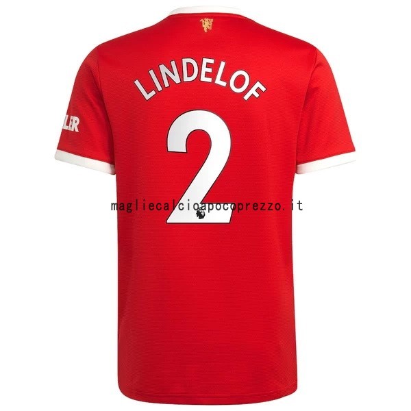 NO.2 Lindelof Prima Maglia Manchester United 2021 2022 Rosso